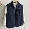 Chaleco Ligero de Doble Capa para Exteriores para Niños Medianos y Mayores, Chaleco Casual con Cuello Alto de Doble Cremallera, Chaleco de Primavera, Otoño, Verano