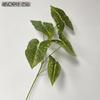 Folhas Longas de Lírio de Calla de 5 Cabeças, Flores de Casamento Simuladas, Folhas Falsas Decorativas, Plantas Verdes, Atacado com Manchas, Folhas de Begônia