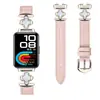 Adecuado para Huawei Band 8/9/10, correa de cuero con cola puntiaguda de trébol de cuatro hojas doble para Huawei 11/11pro, nueva correa de reloj