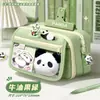 Estojo de Lápis Panda Conjunto de Material Escolar Estudante Caixa de Material Escolar Infantil Presente de Formatura para Aluno do Ensino Fundamental Lembrança Pequeno Presente Prático