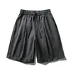 Ropa de Hombre Beijie Verano 2026 Nuevos Pantalones Cortos de Trabajo de Algodón Lavado para Hombre Pantalones de Cinco Puntos de Color Sólido con Remaches Pantalones Rectos de Longitud Media