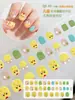 30 piezas de pegatinas para uñas infantiles sin horneado, lindas pegatinas de mini arte de uñas de dibujos animados para niñas, impermeables, de larga duración, no tóxicas, sin olor