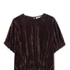Fabricantes Mayoristas de Ropa para Mujer Transfronterizos 2025 Aliexpress Populares Casuales Americanos Estilo Globo Terciopelo Tops