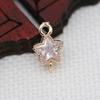 Yiwu Gold Ray cor cobre banhado a ouro DIY micro cravação zircônia pequena estrela pingente colar brincos acessórios antigos B2508