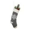 Decoraciones Navideñas de Producto Nuevo Transfronterizas Calcetines de Punto Acrílico a Cuadros Fabricante Mayorista de Calcetines Navideños para Hotel y Hogar
