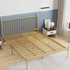 Cama Moderna Simples com Estrutura de Ferro Reforçada Cama de Casal 1.8m Nova Cama com Estrutura de Ferro Cama de Solteiro para Aluguel de Apartamento Pequeno