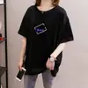 Nova Camiseta de Manga Curta para Mulheres 2026, Verão, Caimento Solto, Comprimento Médio, Tamanho Grande, Rejuvenescedora, Esconde a Barriga, Top Emagrecedor