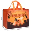 Bolsas de TNT personalizadas para comércio exterior, grandes sacolas coloridas de embalagem de presente de Halloween, sacolas de presente de abóbora para o Festival Fantasma