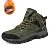 Zapatos de Montañismo Impermeables Antideslizantes Resistentes al Desgaste para Hombre Otoño e Invierno Zapatos Deportivos para Exteriores Más Terciopelo Escalada Senderismo Talla Grande Pareja Invierno