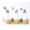 Decoración de Pastel Infantil Gato Gatito Ding Dang Gato Muñeco Doraemon Escena Accesorios para Hornear Pasteles