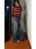 Jeans de Pierna Ancha Talla Plus para Mujer, Nuevo Estilo de Primavera, Corte Holgado, Favorecedores para Figuras Curvilíneas, Pantalones Rectos de Cintura Alta