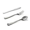 Plástico chapeamento de aço inoxidável cor faca descartável e garfo colher comida ocidental prata faca e garfo colher conjunto de três peças de 25 cross-border