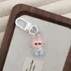 Calça de tecido com botão branco I37 tecido tecido chaveiro boneca fofa pingente chaveiro elfo bolsa pingente presente