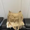 Bolso de axila de gamuza con flecos estilo retro occidental 2026 para mujer con correa de hombro ancha ajustable, bolso tipo silla de montar de gran capacidad, bolso de hombro