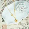 Corrente para Clavícula Dourado Areia Vietnamita Moeda de Cobre Imitação de Ouro Colar do Pequeno Deus da Riqueza Feminino Elegante Cor Duradoura Joias Atacado Yiwu