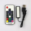 Led rf 17 chave mini controlador rf controle remoto sem fio colorido rgb luz com luz escurecimento controlador usb