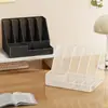 Organizador de archivos metálico, estante de almacenamiento para escritorio, caja de almacenamiento de carpetas para oficina, escritorio multifuncional para documentos y archivos