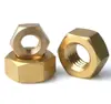 Porcas Sextavadas de Latão H59, Porcas Sextavadas Externas, Atacado do Fabricante, Porcas de Cobre M1-M24, Capas Sextavadas para Parafusos Gb/T 6170
