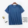 Camiseta de Hielo de Seda Líquida para Hombre Sin Costuras Sensación Helada Verano Ultra Delgada Cuello Redondo Color Sólido Base Deportiva Transpirable Secado Rápido Manga Corta