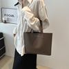 Nuevo bolso de mano casual portátil de textura simple de color sólido de gran capacidad estilo coreano 2024 para mujer