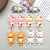 Pingente Mini Gato de Resina Fofo e Fofo Pingente DIY Brincos Feitos à Mão Colar Chaveiro Acessórios de Joias