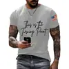 Camiseta Estampada de Cuello Redondo para Hombre Transfronteriza Europea y Americana, Top Casual de Manga Corta para Hombre de Venta Caliente en Verano