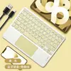 Teclado Bluetooth Quadrado Sensível ao Toque Adequado para Celulares e Tablets Apple e Huawei, Teclado de Carregamento Sem Fio Magnético para Escritório e Estudo