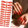 Uñas Postizas Wearable de Punta Larga Estilo Europeo y Americano para Comercio Exterior, Puntas de Uñas Falsas de Color Sólido Simples, Uñas Removibles de Alta Calidad