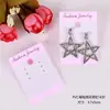 Tarjeta para aretes de terciopelo de punto azul oscuro PVC terciopelo gancho se puede colgar aretes traseros empaque de exhibición de aretes tarjeta