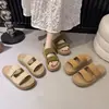 2026 Pantuflas de Verano para Mujer con Tira Doble, Suela Gruesa, Velcro, Antideslizantes, Estilo Birkenstock, Moda para Exteriores, Versátiles