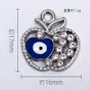 Colgante de Manzana Ojo del Diablo Transfronterizo Europeo y Americano Accesorios DIY Joyería de Aleación Esmaltada Collar Pulsera Pendientes Venta al por Mayor
