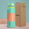 Taza de Fruta Casual y Elegante, Gran Capacidad, Taza Térmica de Doble Pared con Vacío de Acero Inoxidable 304, Botella de Agua Deportiva Portátil para Exteriores