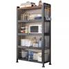 Estante de Almacenamiento de Cocina Gabinete de Almacenamiento Multicapa con Puerta Gabinete de Almacenamiento para Espacio de Pared Estantería de Acero Gabinete de Exhibición a Prueba de Polvo para Sala de Estar