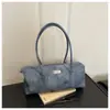 Bolso de mano de hombro baguette de color sólido de gran capacidad retro europeo y americano para mujer, nuevo, para ir al trabajo, casual, estético, 2026
