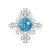 Anillos de Estilo Vintage de Alta Venta en Transmisión en Vivo con Piedras Preciosas de Colores, Chapados en Oro, Incrustados con Diamantes de Alto Carbono, Anillos de Joyería de Moda