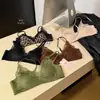 Sujetador de Encaje Triangular Francés de Satén Sin Costuras para Mujer de Pecho Pequeño Push-up Delgado Anti-caída Espalda Bonita Transfronterizo Caliente