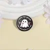 Broche de Fantasma de Halloween Emblema de Metal Acessórios para Roupas Pino de Lapela Padrão Geométrico Redondo Atacado de Fábrica