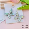 Mariposa de Diamante Acrílico Electrochapado Accesorios DIY Funda para Teléfono Celular Agujero Parche para Zapatos Pasador Material para Accesorios del Cabello
