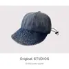 Sombrero de Pescador de Mezclilla Lavada Retro, Estilo Unisex, Ala Ancha, Protección UV, Protector Facial, Parasol, Sombrero de Cubo Versátil