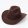 Sombrero de fieltro liso de color sólido estilo pork pie de Amazon de origen transfronterizo sombrero de jazz retro británico fedora de ala plana para hombres y mujeres