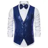 Roupa de Performance de Palco Masculina Colete Pequeno de Lantejoulas Estúdio Fotográfico Apresentador de Fotos Cantor Mestre de Cerimônias Colete