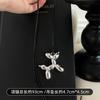 Novo colar com pingente de balão de vento de metal, colar com design de personalidade, corrente de clavícula, estilo hip hop da moda Y2K