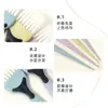 Pente de Cabelo Macio Antiderrapante com Cerdas, Pente Colorido para Tintura de Cabelo, Pincel Transparente para Mechas de Salão, Pente com Cabo Reto e Cerdas Brancas, Pente com Cauda Pontiaguda para Color Blocking