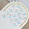 Broca para Uñas Haiyan de Queso Cristal Transparente Color Punta Inferior Heterosexual Redes Sociales Nueva Decoración de Uñas Broca K9 Destellante