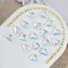 Moderna Nueva Decoración de Uñas Sal Marina Cristalina Pedrería Transparente Fondo Irregular Puntiagudo Aurora Iridiscente Corazón Torcido Decoraciones para Uñas