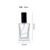 Botella de perfume de vidrio transparente de alto valor 50 ml cosmético aceite esencial spray sub-botella botella de muestra pequeña de perfume vacía