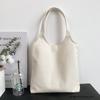 Bolsa de Lona de Cor Sólida, Bolsa de Lona Pintada à Mão, Bolsa de Ombro, Pode ser Impressa com Logotipo, Bolsa Branca para Empresa