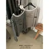 Imagina CAMPEONA LUNA estilo coreano de principios de otoño con estampado de letras, versátil, adelgazante, de encaje, hombros descubiertos, manga larga, camiseta para mujer 65387