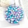 1 Abs Alto Brillo Colorido Agujero Recto Blanco Lechoso Perla Imitación Colgante Colgante DIY Pulsera Collar Accesorios de Joyería