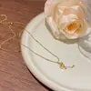 Joyería Transfronteriza Europea y Americana Moda y Exquisito Colgante Nicho Cadena Clavicular No Descolorante Oro de 18K Acero Titanio Accesorios de Collar para Mujer